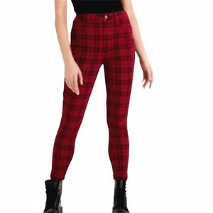 American Eagle Red Plaid Hi-Rise Jegging 4